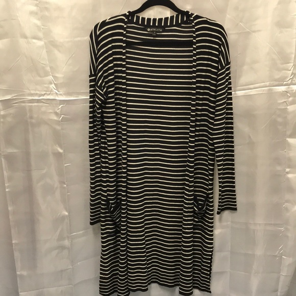 Athleta Sweaters - Athleta Striped Long Cardigan